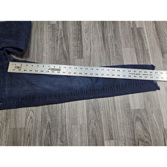 (3/$35) LOFT Jeans Womens 26 / 2 Blue Modern Skinny Raw Frayed Hem Ankle Denim - Picture 11 of 13